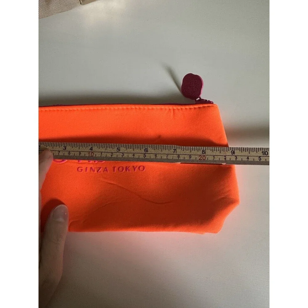 Shiseido Ginza Tokyo Cosmetic Bag Set- Neon Orange & Gold Pouches